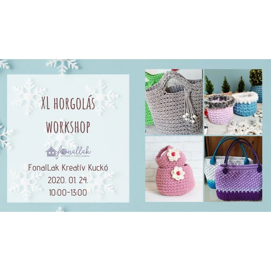 XL horgolás workshop - 2020. 01. 24. - 10:00-13:00