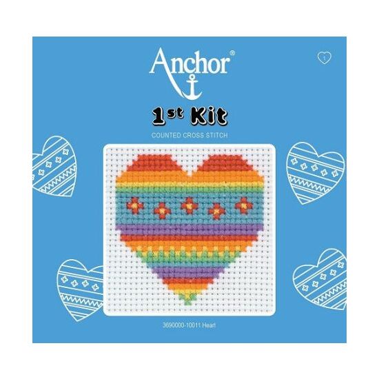 Anchor 1st Kit hímzőkészlet gyerekeknek - szív