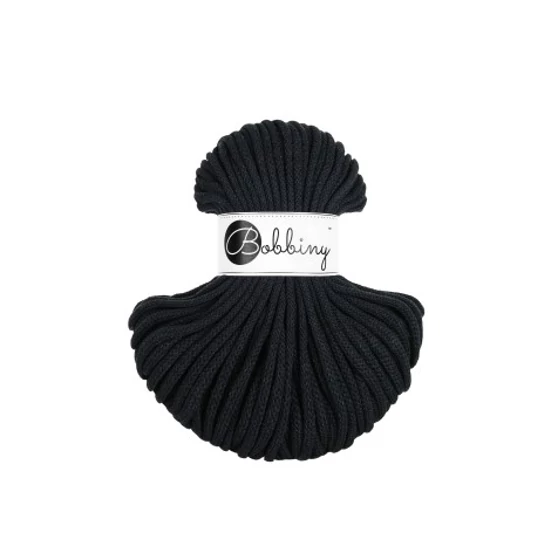 Bobbiny Premium Zsinórfonal 5 mm -  fekete - 50 m