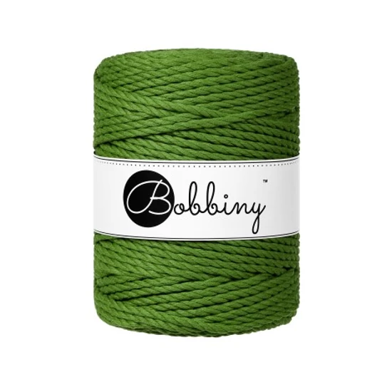 Bobbiny 3 Ply Makramé fonal 5 mm - MOSS GREEN