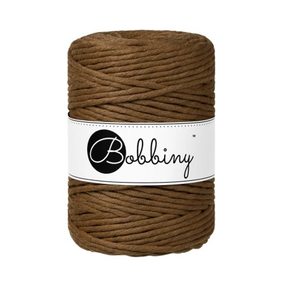 Bobbiny kifésülhető makramé fonal 5 mm - NUT BROWN