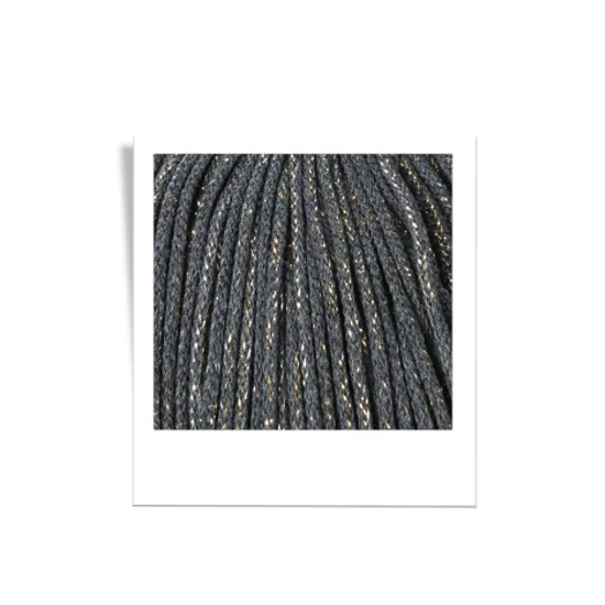 Bobbiny Zsinórfonal Junior 3 mm -  shiny CHARCOAL - 100 M Bobbiny Zsinórfonal Junior 3 mm -  shiny CHARCOAL - 100 M