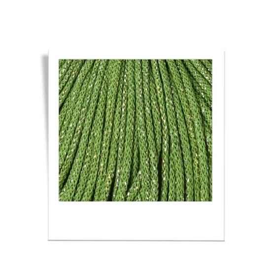 Bobbiny Zsinórfonal Junior 3 mm -  shiny moss green - 100 M Bobbiny Zsinórfonal Junior 3 mm -  shiny moss green - 100 M