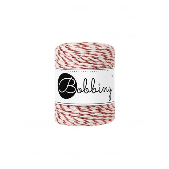 Bobbiny 3 Ply TWIST makramé fonal 3 mm – réz