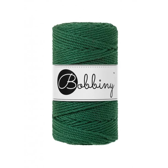 Bobbiny 3 Ply Makramé fonal 3 mm - Pine Green
