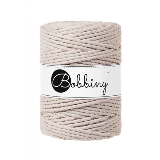 Bobbiny 3 Ply Makramé fonal 5 mm – Nude