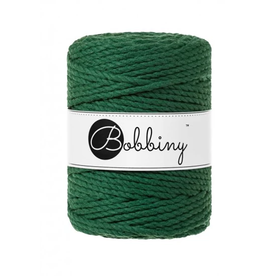 Bobbiny 3 Ply Makramé fonal 5 mm – Pine Green