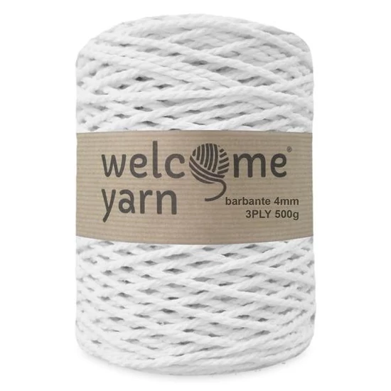 WelcomeYarn spárgafonal XL 3 ply 500 g - fehér