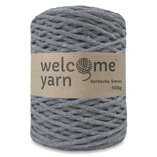 Welcomeyarn Spárgafonal XXL 500 g - 4 mm - szürke