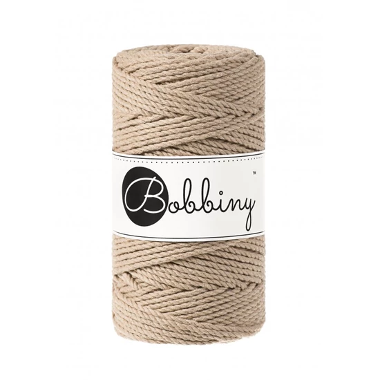 Bobbiny 3 Ply Makramé fonal 3 mm - SAND
