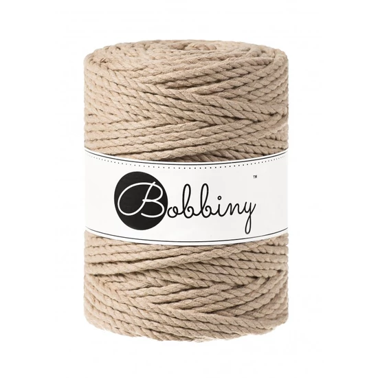 Bobbiny 3 Ply Makramé fonal 5 mm - SAND