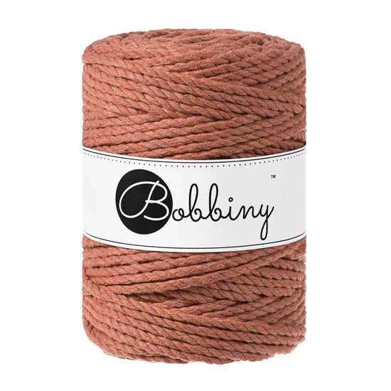 Bobbiny 3 Ply Makramé fonal 5 mm - Terrakotta