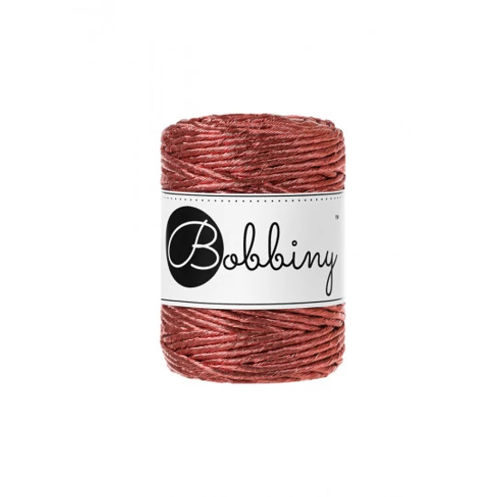 Bobbiny makramé fonal 3 mm - Metallic réz