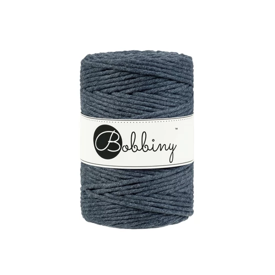 Bobbiny kifésülhető makramé fonal 5 mm – Grafit Charcoal