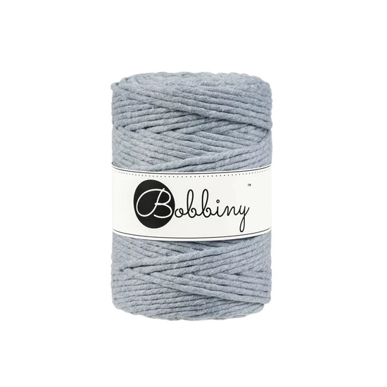 Bobbiny kifésülhető makramé fonal 5 mm – Ezüstszürke Silver