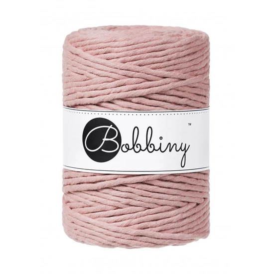 Bobbiny kifésülhető makramé fonal 5 mm - Blush
