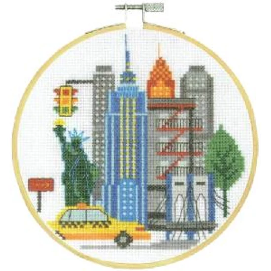 dmc keresztszemes hímzőkészlet - New York