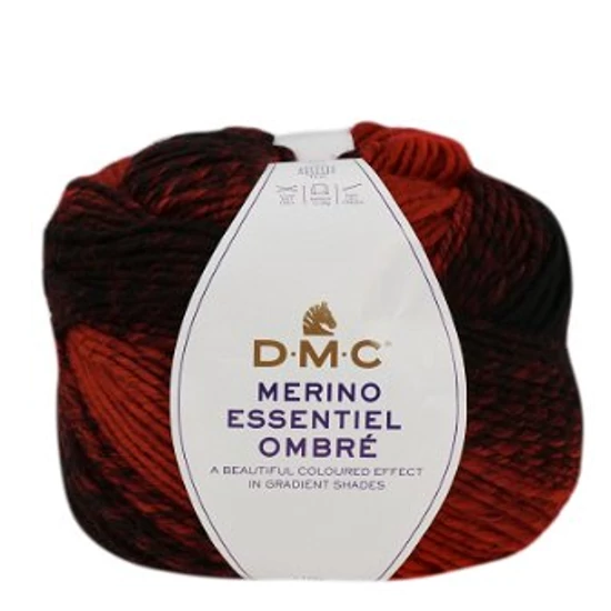 DMC Merino Essentiel Ombre - vörös és fekete - 1001