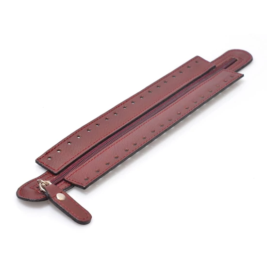 Horgolható cippzár - 25 cm - BORDÓ