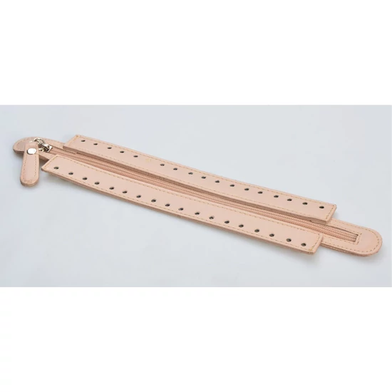 Horgolható cippzár - 25 cm - POWDER PINK