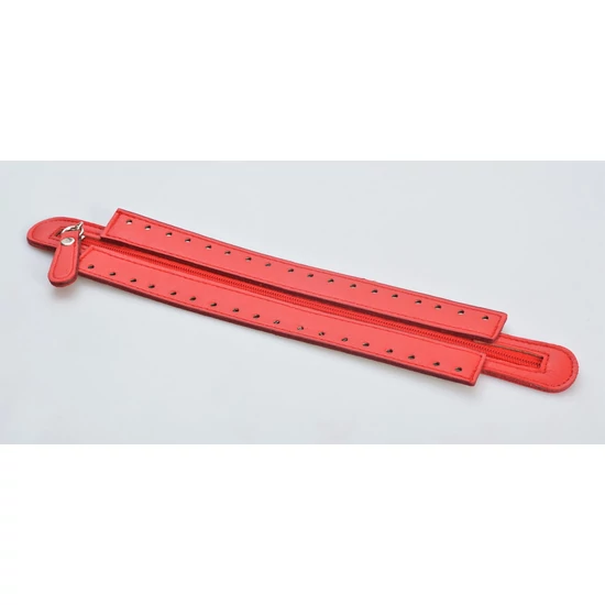 Horgolható cippzár - 25 cm - PIROS