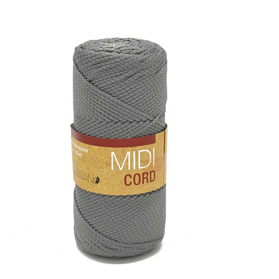 Midi Cord poliészter zsinór - SZÜRKE