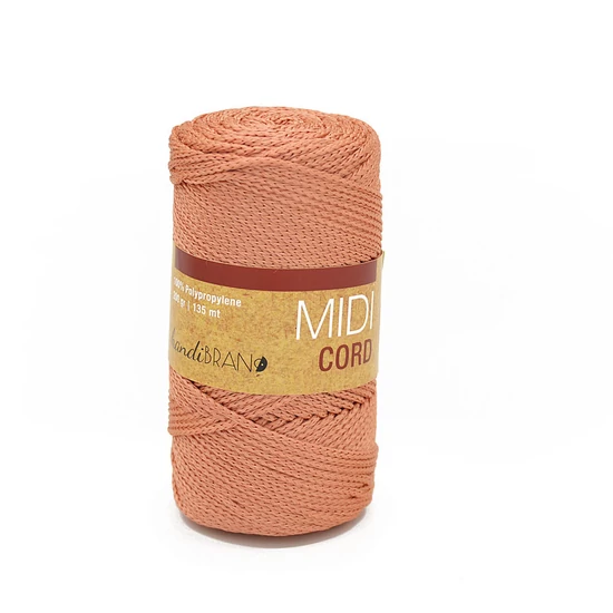 Midi Cord poliészter zsinór - salmon