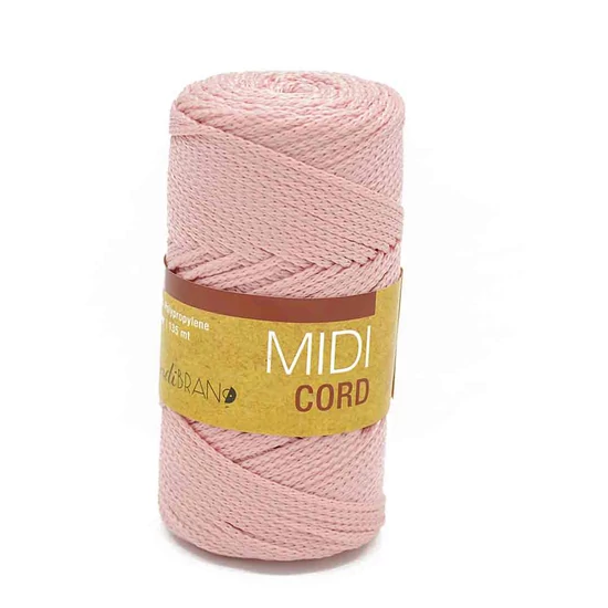 Midi Cord poliészter zsinór - PASZTEL RÓZSASZÍN