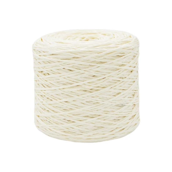 Természetes szalma fonal táskához, kalaphoz 250 g - FEHÉR