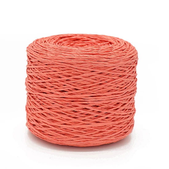 Természetes szalma fonal táskához, kalaphoz 250 g - PEACH