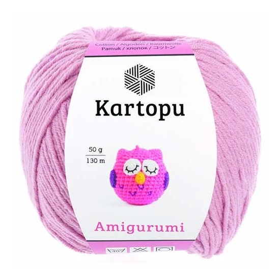 Kartopu Amigurumi -  pasztel babarózsa