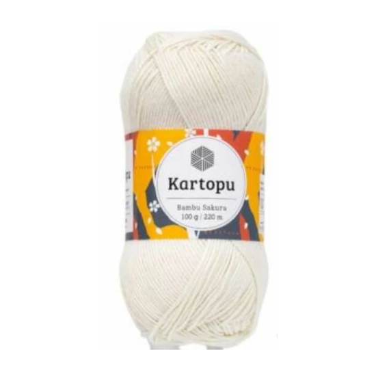 Kartopu Bambu Sakura bambusz-akril gyerekfonal - törtfehér