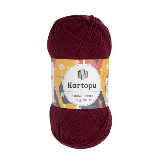 Kartopu Bambu Sakura bambusz-akril gyerekfonal - bordó