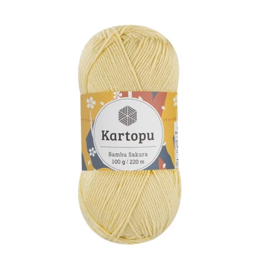 Kartopu Bambu Sakura bambusz-akril gyerekfonal - halvány sárga
