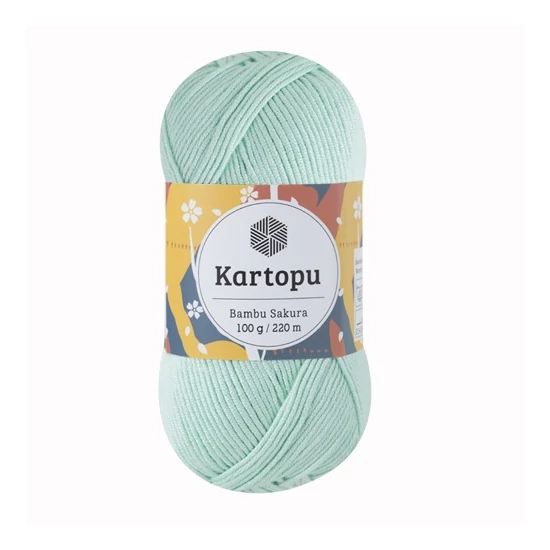 Kartopu Bambu Sakura bambusz-akril gyerekfonal - halvány menta
