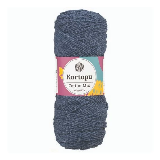 Kartopu Cotton mix cekkerfonal - tengerészkék