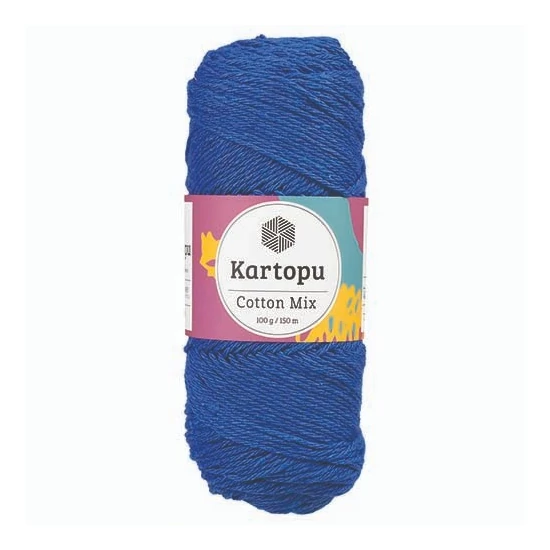 Kartopu Cotton mix cekkerfonal - királykék