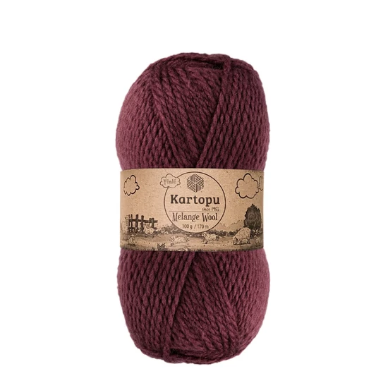 Kartopu Melange Wool - padlizsán