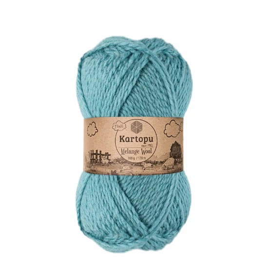 Kartopu Melange Wool - Aqua