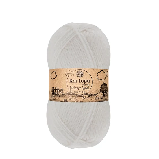 Kartopu Melange Wool - fehér