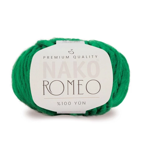 Nako Romeo 100% gyapjú chunky fonal – 1135 – Papagájzöld