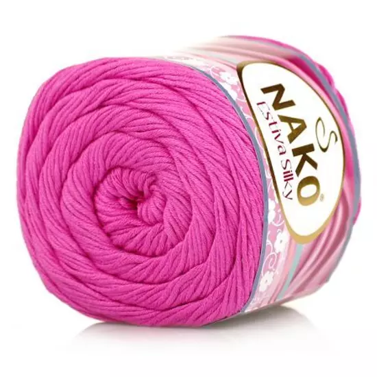 Nako Silky Estiva bambusztartalmú fonal – 12927 – magenta