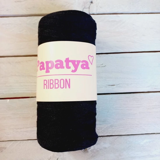 Papatya Ribbon szalagfonal - fekete 250 g