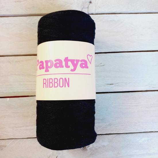 Papatya Ribbon szalagfonal - fekete 250 g