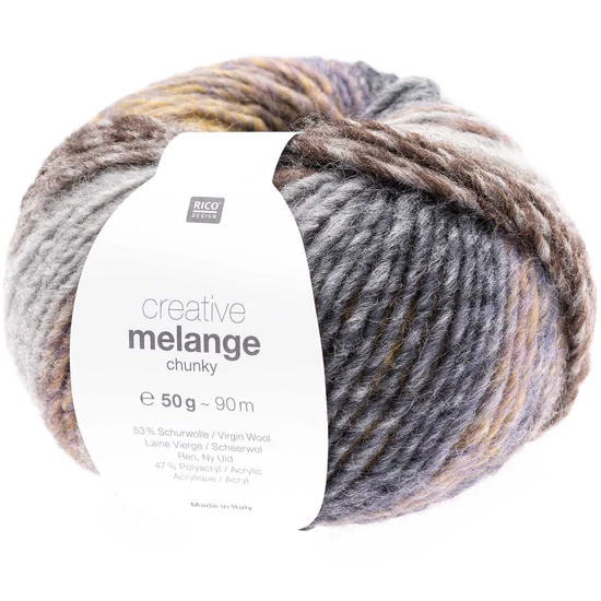 Rico Creative Melange Chunky - sárga-teal