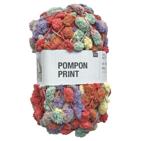 Rico Pompom print - purple mix
