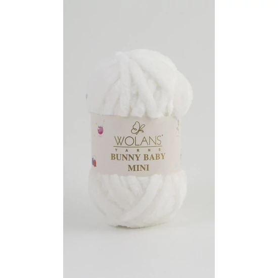 Bunny Baby mini plüssfonal - fehér