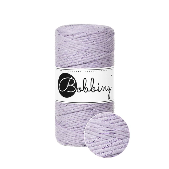 Bobbiny kifésülhető makramé fonal 3 mm - UNICOLOR LAVENDER
