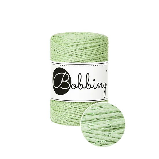 Bobbiny 3 Ply Makramé fonal 1,5 mm - UNICOLOR MATCHA