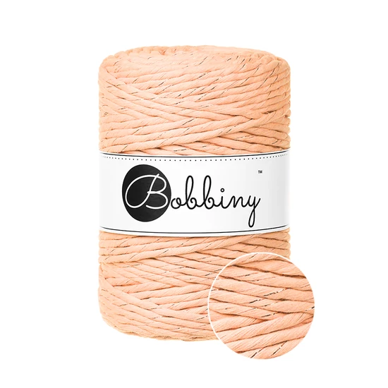 Bobbiny kifésülhető makramé fonal 5 mm - UNICOLOR PEACH FUZZ